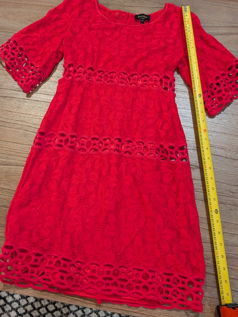 Laundry Los Angeles Red Floral Lace Dress